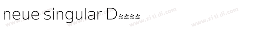 neue singular D字体转换